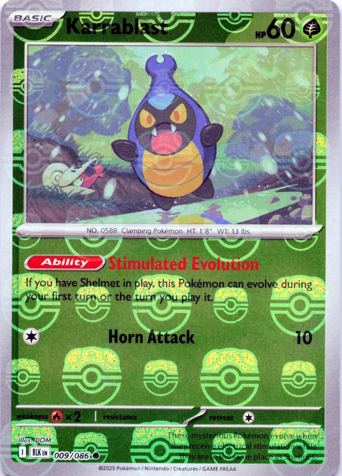 Black Bolt Karrablast [Master-Ball] Pokémon card